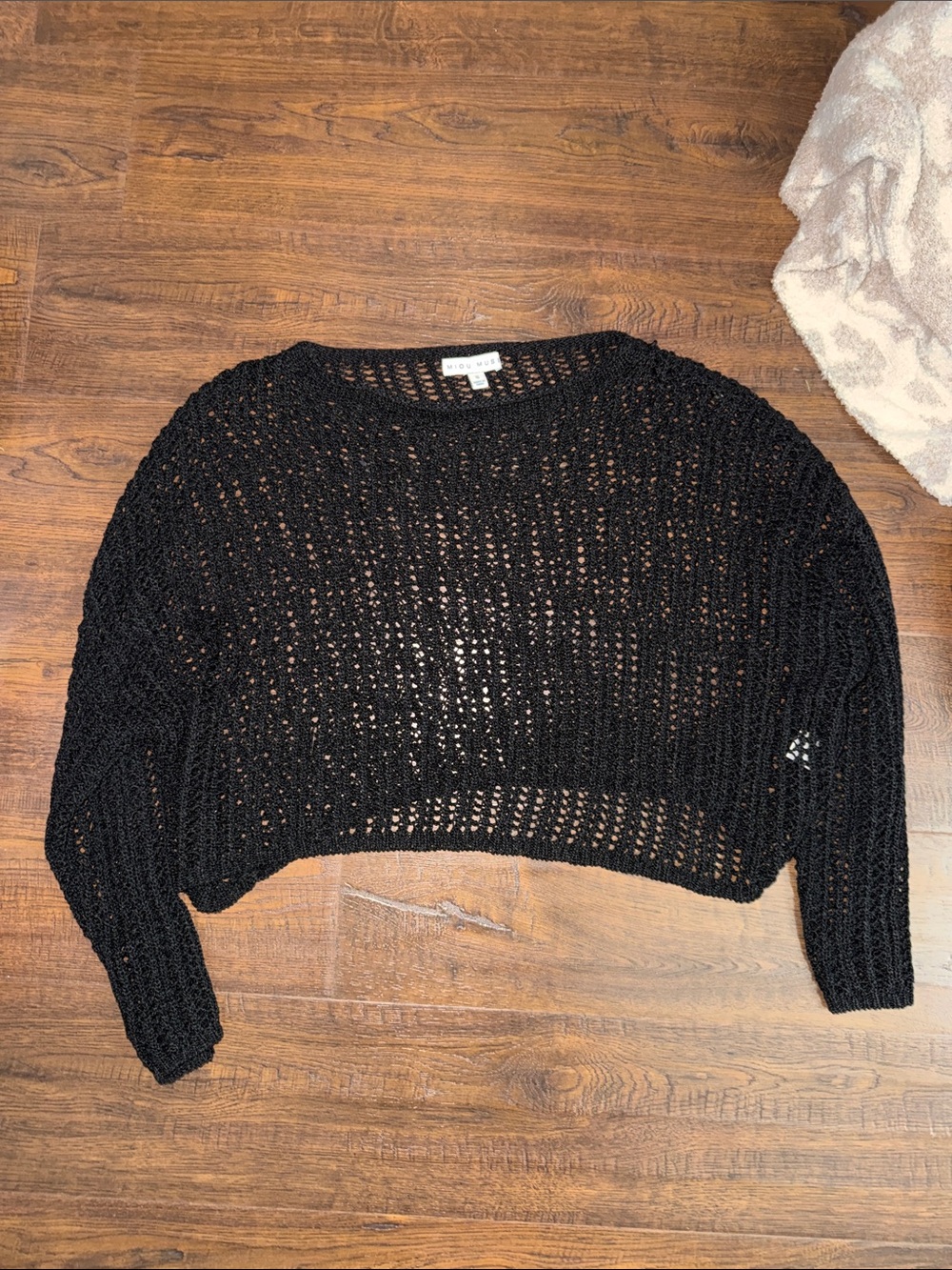 Open work Knit Cropped Sweater